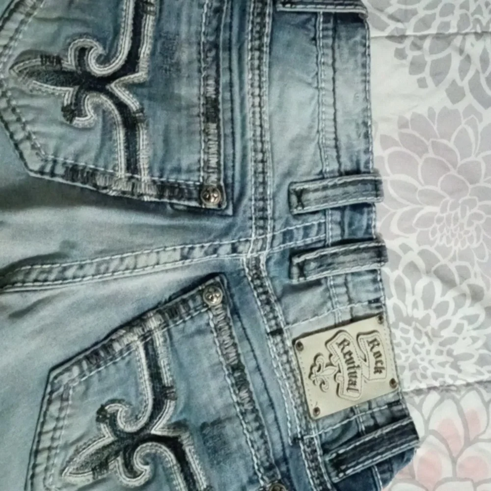 Rock Revival Jeans Mens 32x35 slim straight - Picture 4 of 5